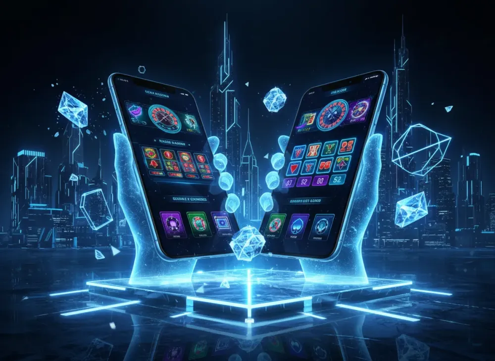 Responsive casino website on mobile and tablet